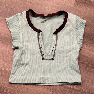Urban Outfitters Mint and Chocolate Top